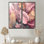 Or rose, feuilles et harmonie II - art mural floral