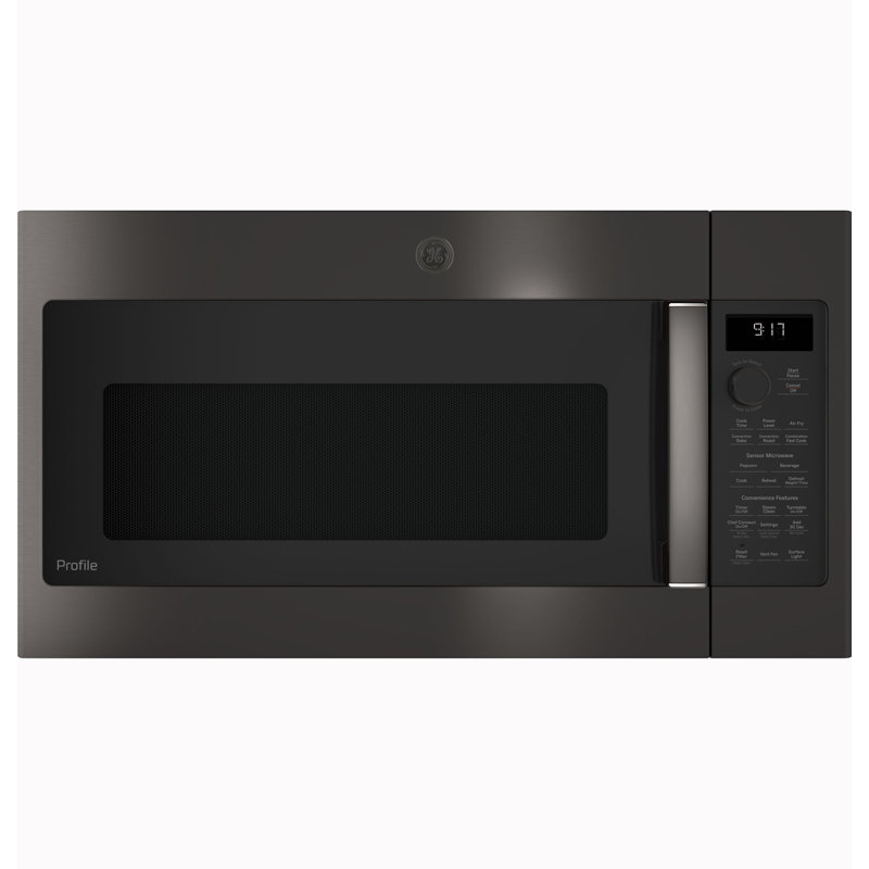 GE Profile 1.7 Cu. Ft. Convection Over-The-Range Microwave Oven, Black Stainless