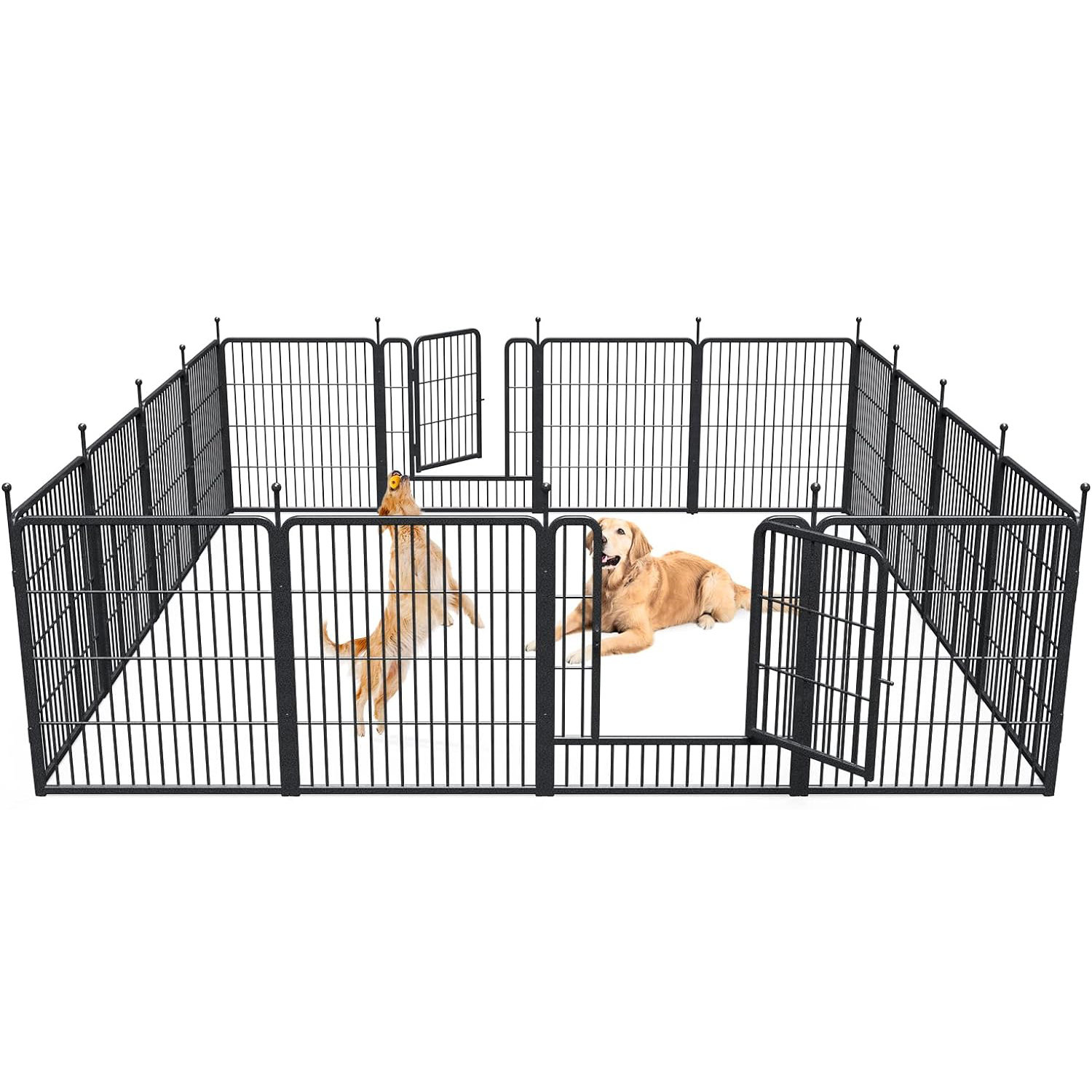 Pathonor 16 Panels Large Heavy Duty Metal Pet Pen Dog Exercise