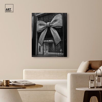 Big Bow Noir Store Canvas Fashion Prints by Art Remedy