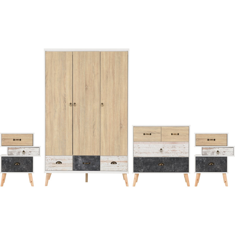 Balham 4 Piece Bedroom Set, Beige