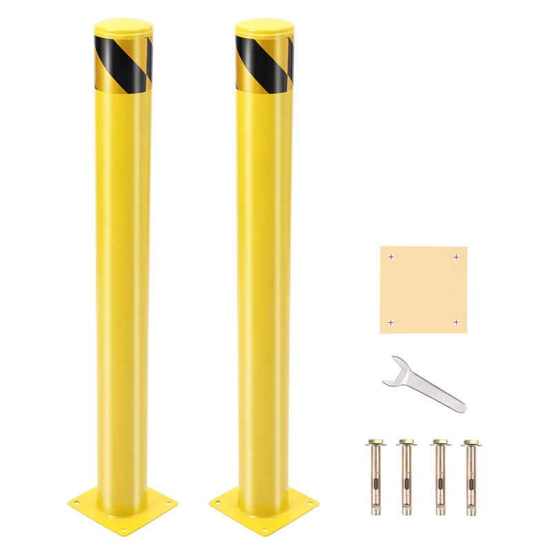Safety Bollard Post, 36" H x 7.9" W x 7.9" D