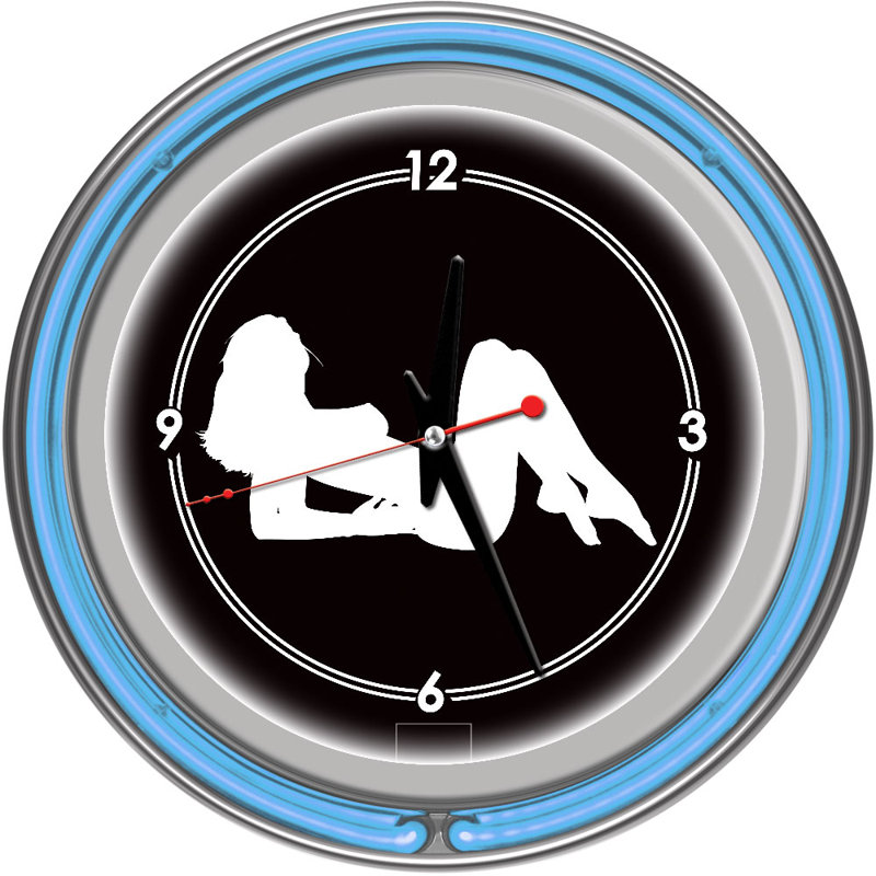 Horloge murale 14,5" shadow babes series, Bleu