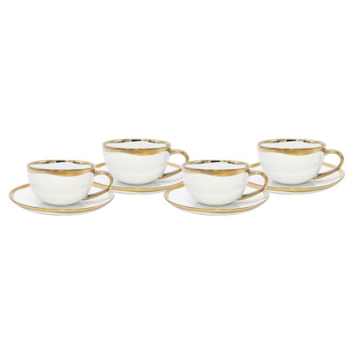 Canvas Home Dauville Porcelain Rim Teacup & Saucer