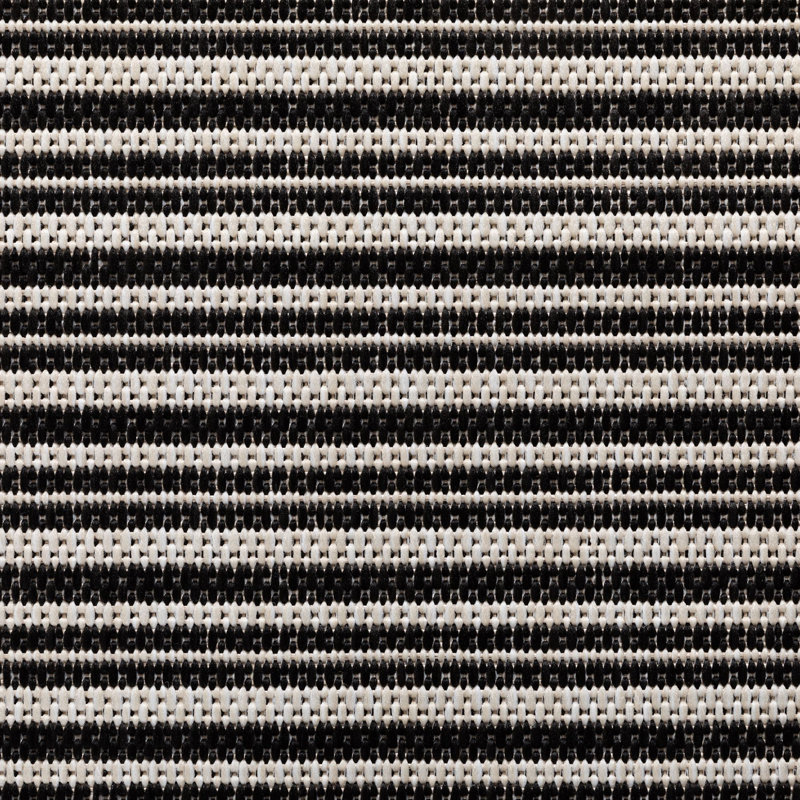 Ellsie Geometric Indoor / Outdoor Area Rug, Black, Rectangle 80cm x 150cm