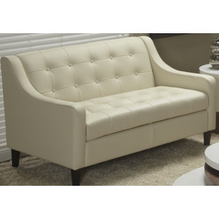 Cameo Collection Leather Love Seat