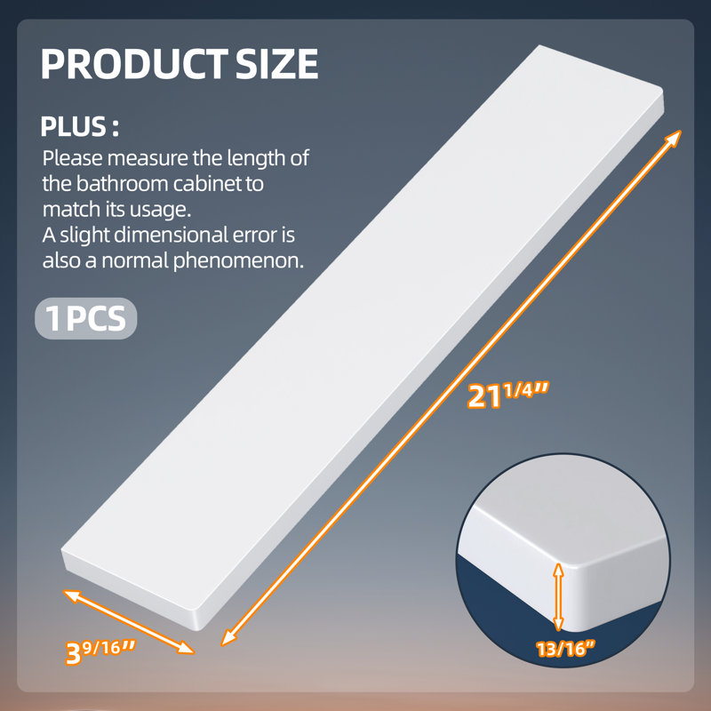 21 Inch Sidesplash In  White