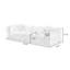 Causeuse-coussin modulaire en velours blanc-1295199746-1295199804
