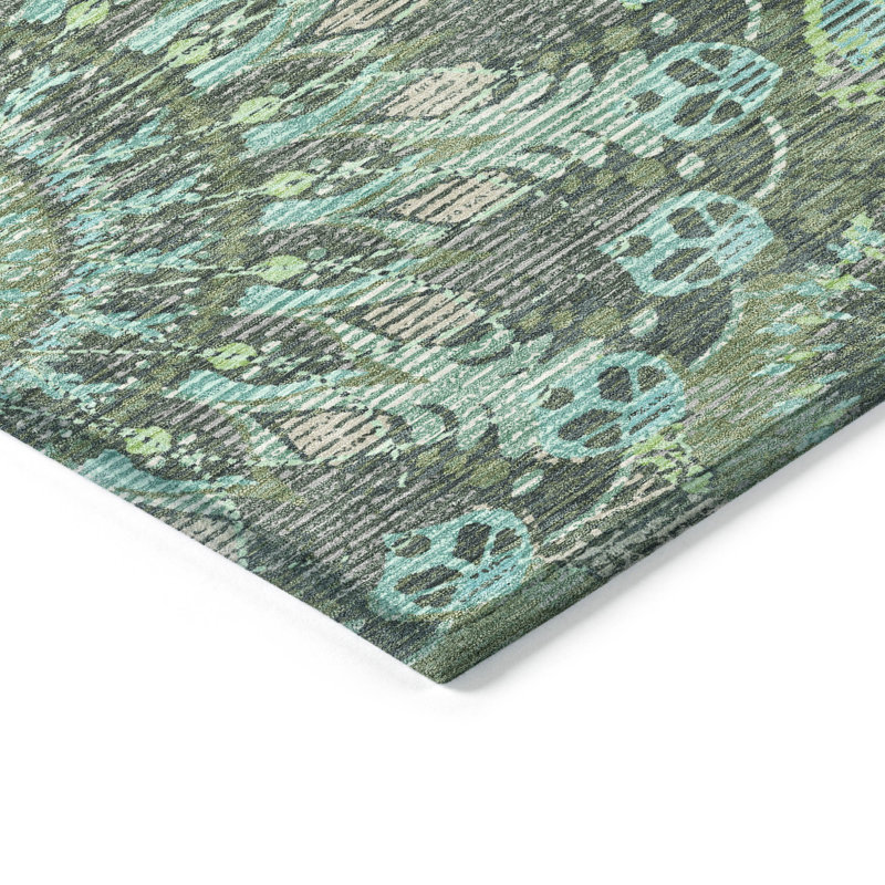 Machine Washable Indoor/Outdoor Chantille ACN2335 Paisley Rug, Runner 2'3" x 7'6"