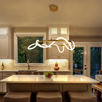 Bar Strip Ribbon Design Art Hanging Lights Led Long Hose Chandelier Modern Creative Designer Chandelier Lighting 