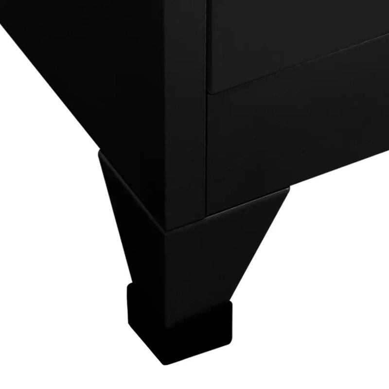 Wabansia Metal 1 - Tier 90cm Employee Locker, Black