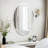 Minimalist Frameless Oval Decorative Wall Hanging Mirror Silver Vanity Mirror-487708565