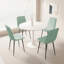 Table de salle à manger 31,5 "ronde blanche, table de salle à manger tulipe 2 à 4 personnes avec plateau en panneau de fibres à densité moyenne et base piédestal, table de bout Mid-Century