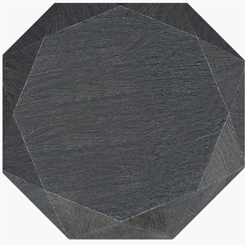 Pringle Grey Octagonal Solid Mango Wood Side Table, Gray