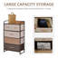 Commode à 5 tiroirs, tiroirs en tissu, rangement à 4 niveaux, armoire d'appoint