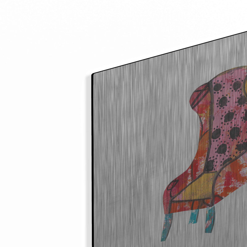 «Win Chairs» Mod Chairs IV par Courtney Prahl, art mural en métal, H 12 po x l 12 po