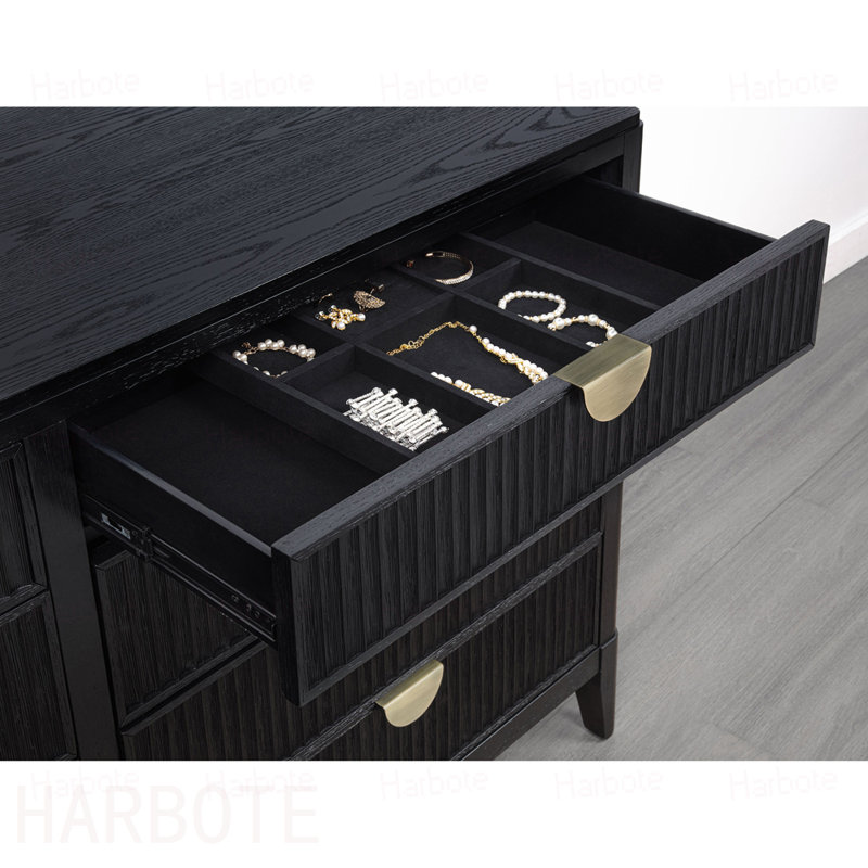 Commode 8 tiroirs avec miroir Ennis