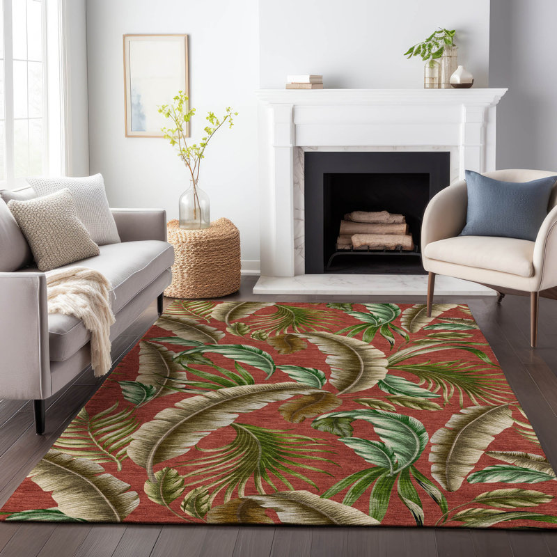 Premium Machine Washable Cerrito AMF196 Spice Rug, Rectangle 2'6" x 3'10"
