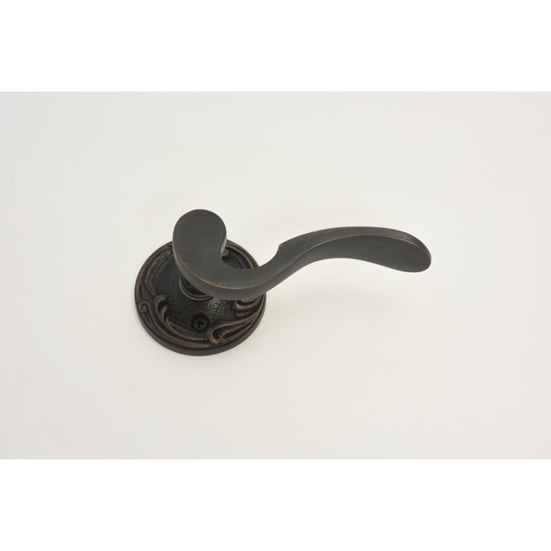 Levier de porte d’intimité avec rosette Lafayette, Laiton antique