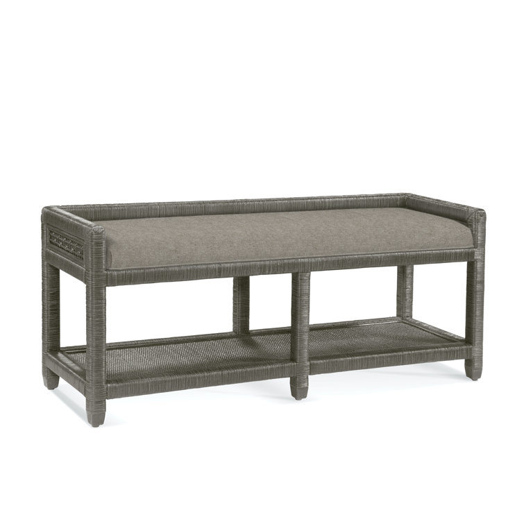 Banc de rangement en osier Glinda
