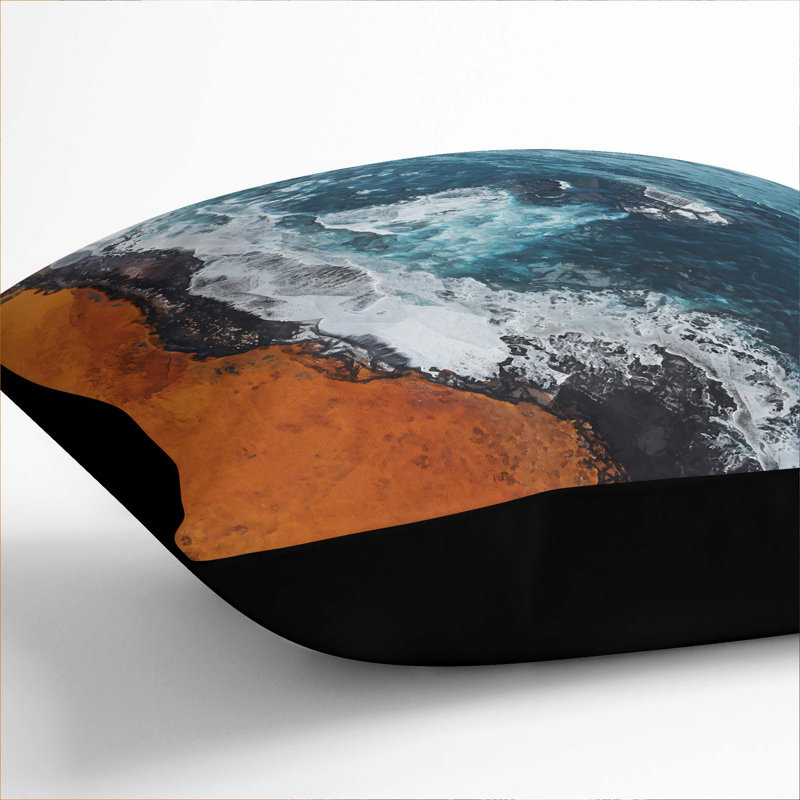 Square Throw Cushion, Black, 40cm H x 40cm W x 15cm D