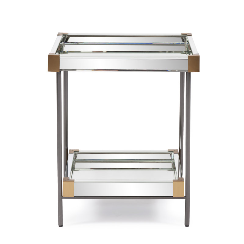 Serrina 18'' Glass Top Console Table