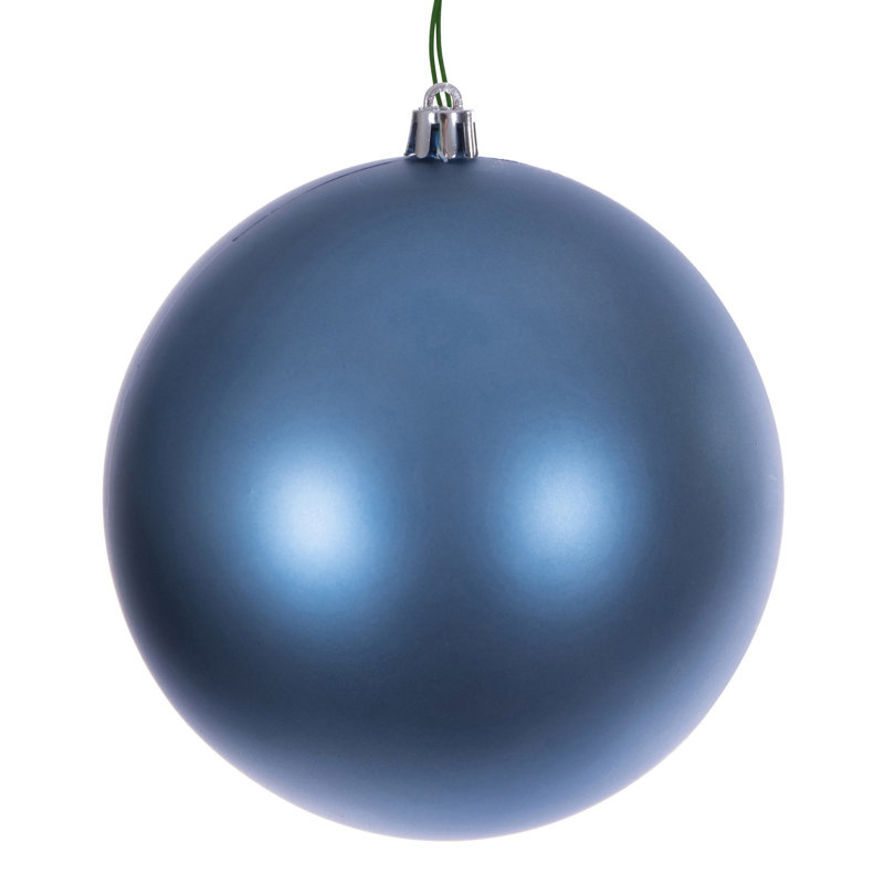  Ornement boule en denim bleu 15,75 po., Bleu mat
