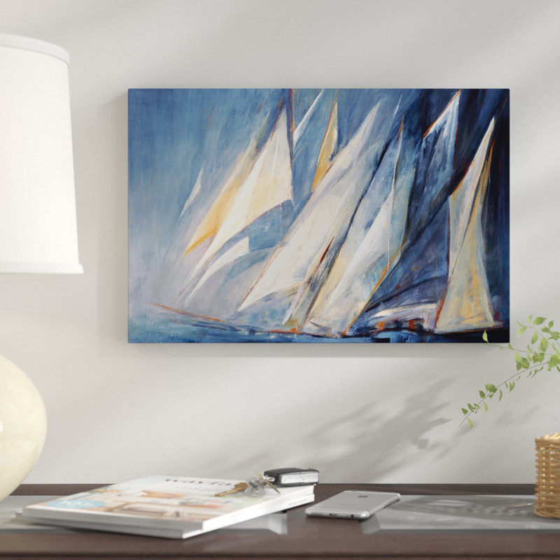 «Contre le vent», reproduction sur toile, H 26 po x l 40 po x P 1,5 po, Toile tendue