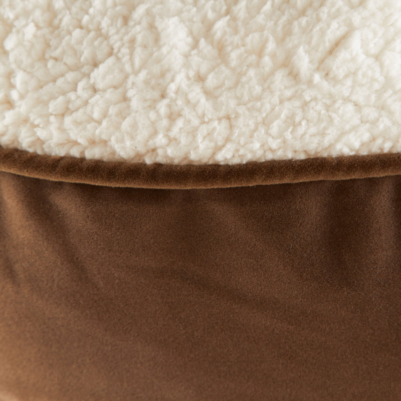 Alyzae Polyester Pet Bed, Latte, Large (42" W x42" D x 6" H)