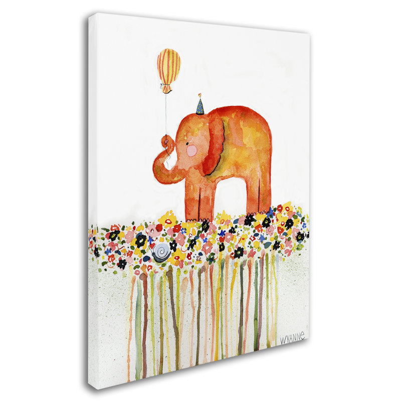 Art sur toile Berkley «Big Day Elephant», H 19 po x l 14 po x P 2 po
