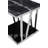 Silver Side Table With Black Marble Top