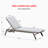 Aluminum Pool Side Sun Lounges Adjustable Reclining Patio Set Pack Of 2 With Cushion-1456154893