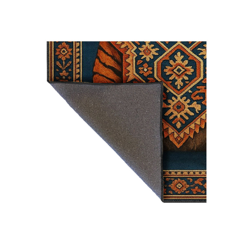 Tapis tissé à imprimé tigre noir Mosso, 3'3" x 9'10"
