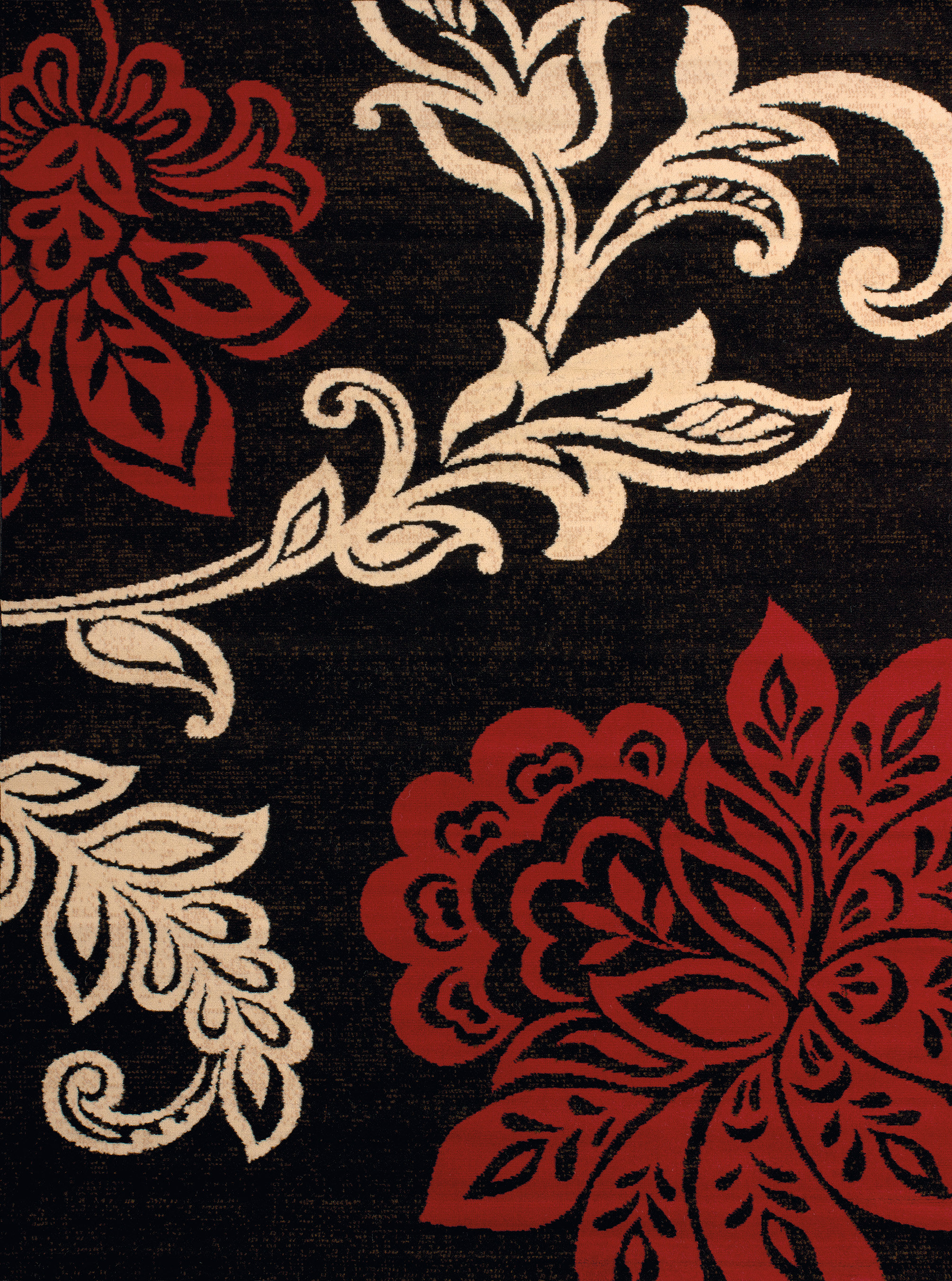 Fleur De Lis Living Plattsmouth Floral Red/Beige Area Rug & Reviews ...