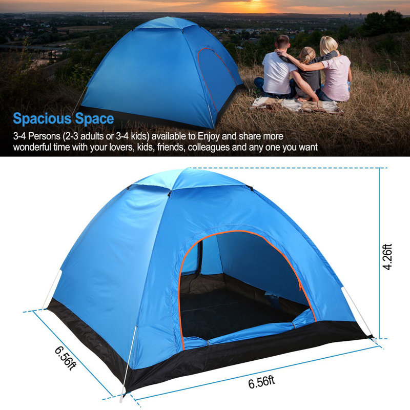 Tente de camping imperméable pour 4 personnes