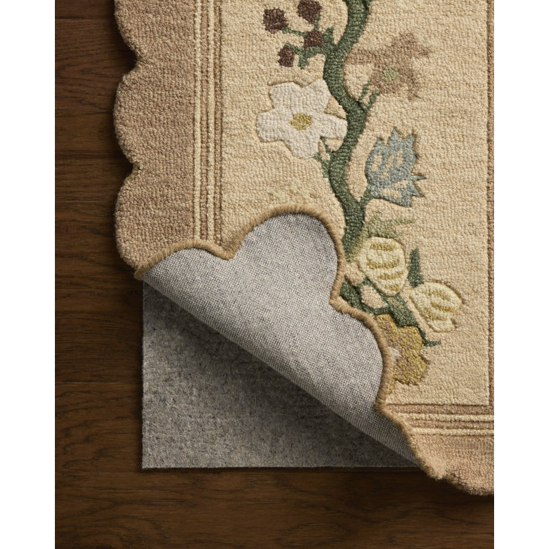 Rifle Paper Company x Loloi Thistle Neutral / Multi  Area Rug, Square 1'6",  Neutral/Multicolor 
