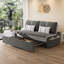 Canapé-lit causeuse gris foncé 100% polyester-1189142205