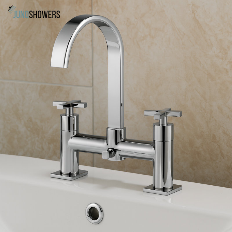 Juno Double Handle Widespread Bathroom & Kitchen Sink Faucet – Stylish & Durable Design