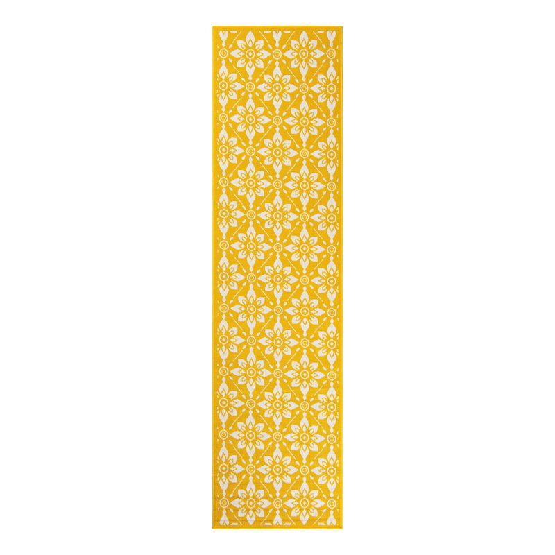 Outdoor Trellis Floral Indoor / Outdoor Rug, Runner 2'7" x 10'
