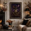 Impression sur toile mauve, crâne de cowboy-1784503260