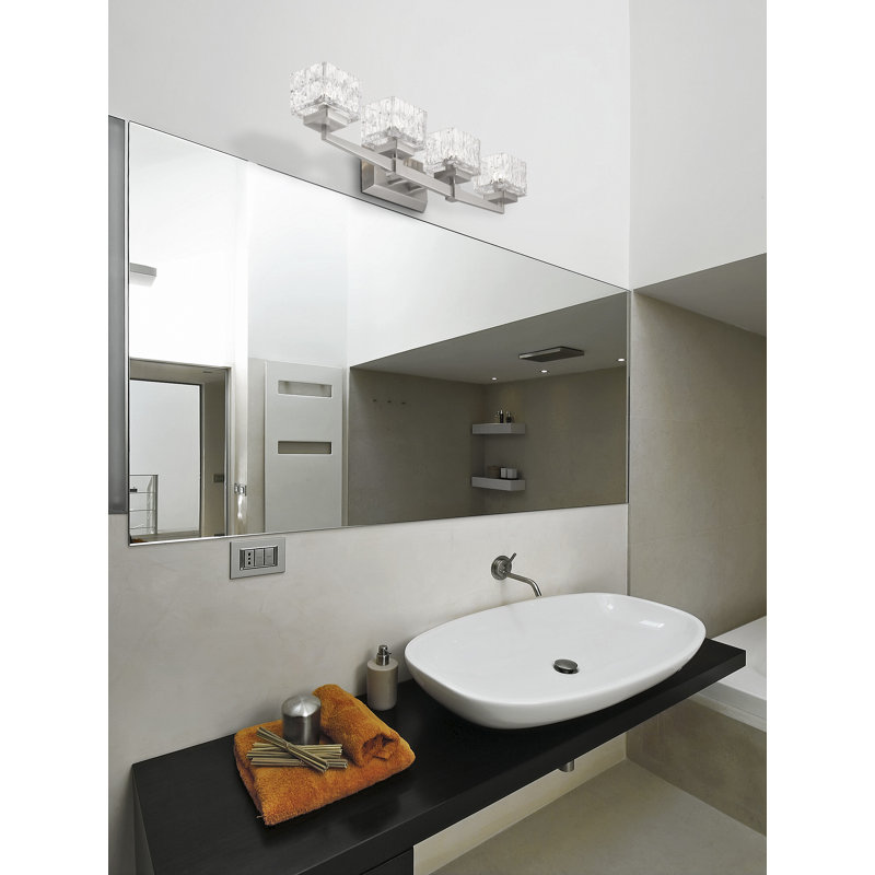 Bechard 4 - Light Dimmable Vanity Light, Brushed Nickel, No