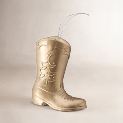 Golden Boot Ornament 3"x 1.5"x 3.25"