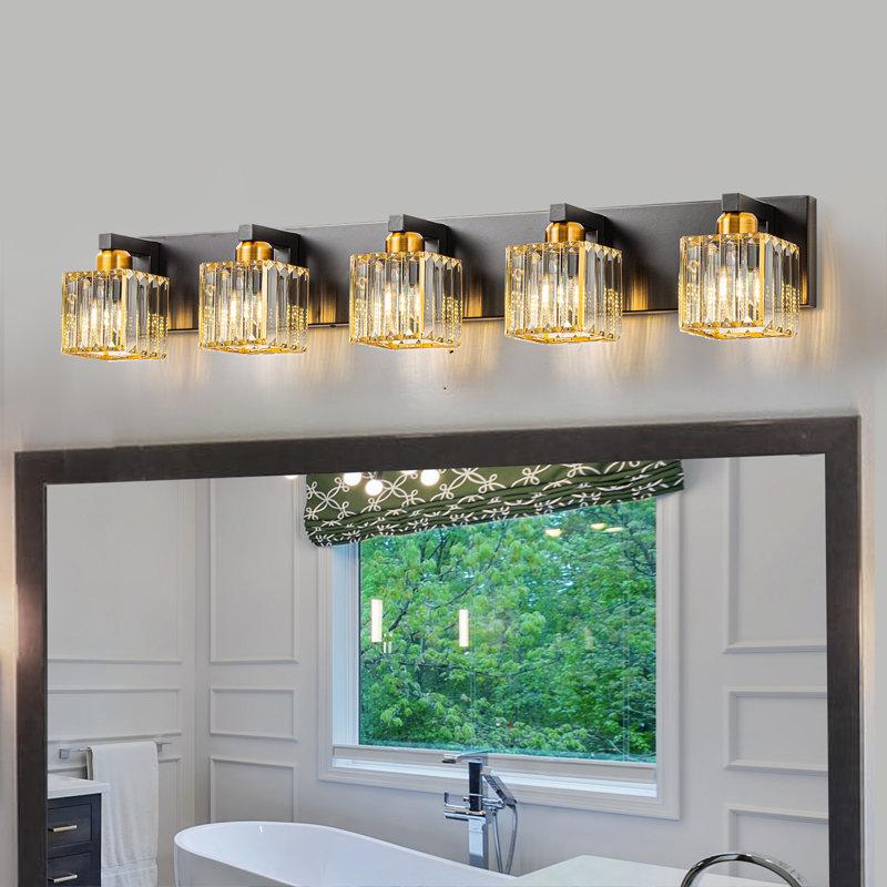 Paislyn Dimmable Vanity Light, Matte Black/Gold, 5