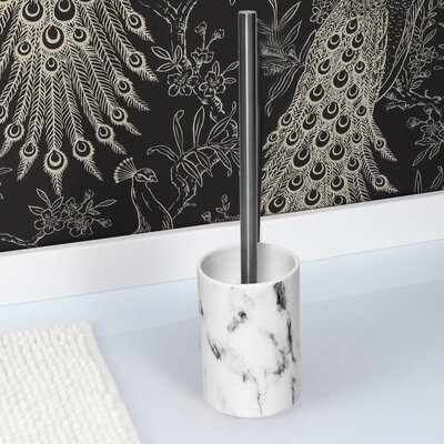 Marble Effect Freestanding Toilet Brush and Holder Set -  Evideco, 6682602