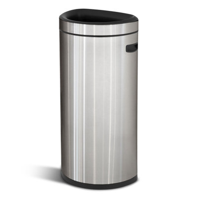 Steel Open Kitchen Trash Can