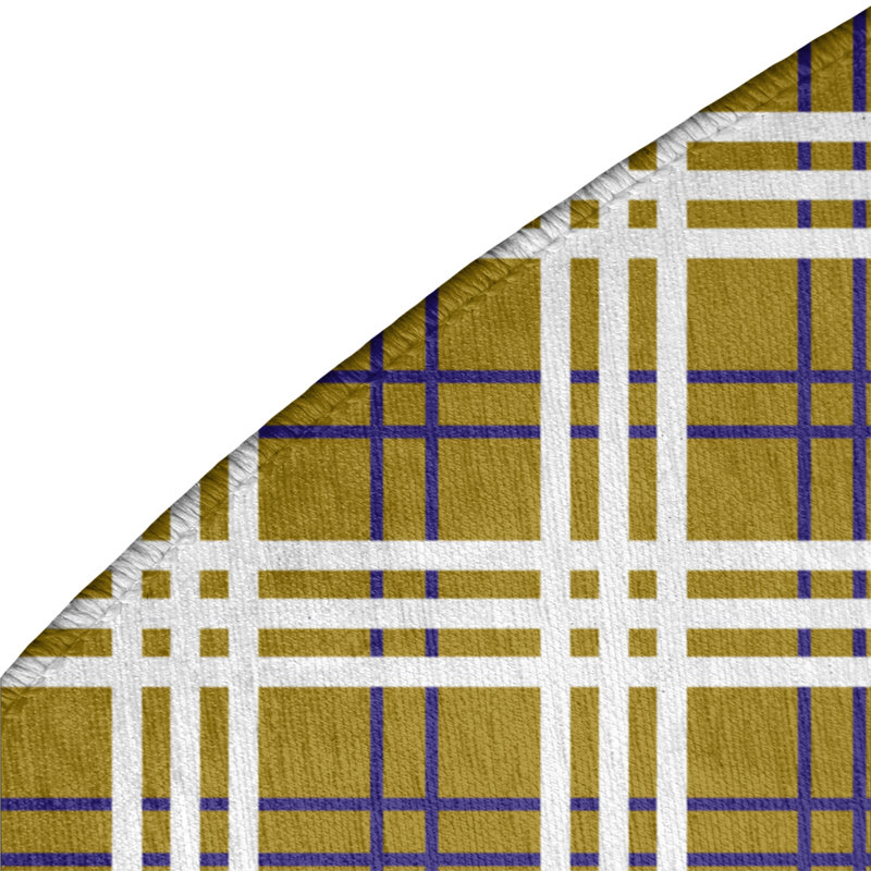 Plaid Indoor Rug, Round 5'