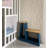 Sleek minimalist macaron blue solid wood geometric shoe bench