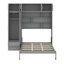 Lit escamotable avec armoire supérieure, tablettes et garde-robe Murphy-462094346