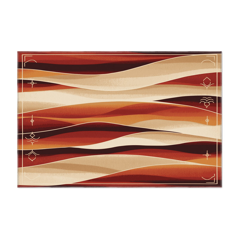 Amber Echo Indoor And Outdoor Area Rug, Rectangle 2' x 3'