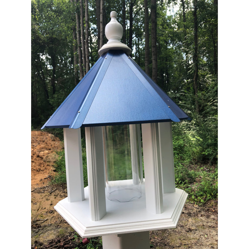 Mangeoire à oiseaux Kreider Tube, Bleu de cobalt